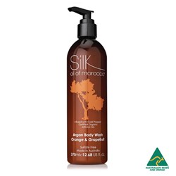 SILK OIL OF MOROCCO Argan vegan body wash - orange & grapefruit